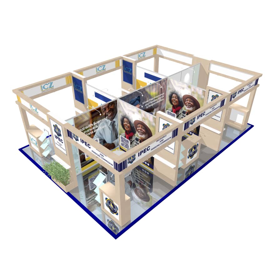 IPEC and ICAZ exhibition stand designed and built by SB Exhibition